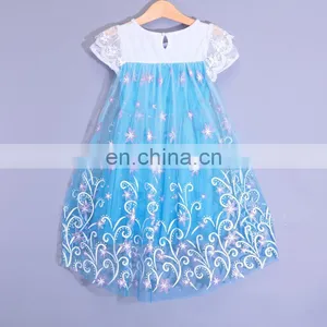 2017 Latest Kids Beautiful Flower Dress Party Wear For 2-12 Years Old Girl thumbnail-3