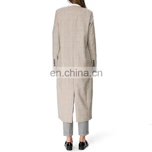 Wool Mix Fabric Fashion Design Woman Winter Coat thumbnail-5