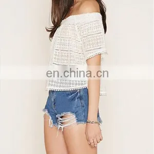 Korean Lace Off Shoulder Top thumbnail-2