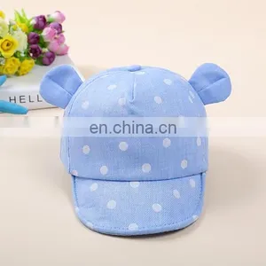 New Fashion Design Flanging Cap Cotton Dot Ear Baby Hats&caps thumbnail-3