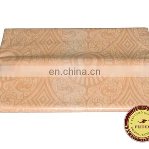 New Design Different Kinds Fabric Multi Colors Shadda Guinea Brocade Cotton Wholesale Bazin Riche Chinese Garment Fabric FEITEX thumbnail-4