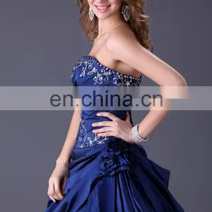 Grace Karin New Fashion Strapless Blue Puffy Ball Gowns CL2963 thumbnail-5