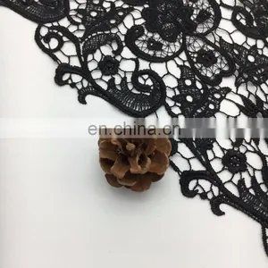 OLN14768 OLN14768 Elegant Black Neck Lace Design Ladies Suit Chemical Neck Design Lace thumbnail-5