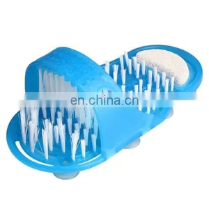 Comfy Good Quality 2 PCS Feet Bathroom Clean Exfoliating Scrub Massage Slipper With Brushes thumbnail-2