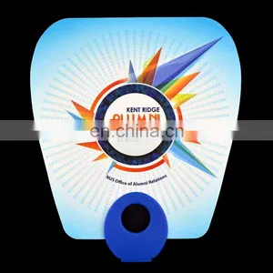 Custom Advertising O Shape Handle PP Hand Fan thumbnail-2