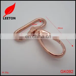 1.5inch Shiny Rose Gold Swivel Snap Hook for Leather Bag thumbnail-6