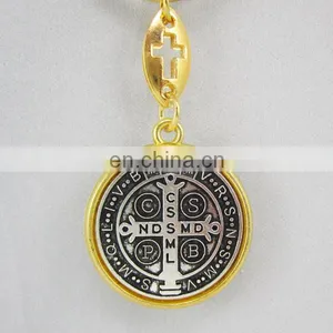 Gold and Silver Mmedalla De San Benito Saint Benedict Medal thumbnail-3
