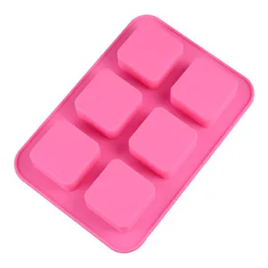 Free Sample Food Grade Heat Resistant Nontoxic Silicone Cake Mold Baking Mousse Pudding Mold Tool 6holes thumbnail-3