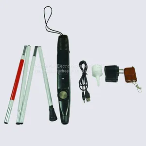 Foldable Multifunctional White GPS Ultrasonic Aluminum Blind Walking Cane Walking Stick thumbnail-5
