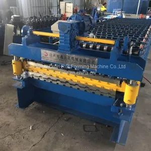 Roof Tile Trapezoidal Double Layer Roll Forming Making Machine for China thumbnail-3