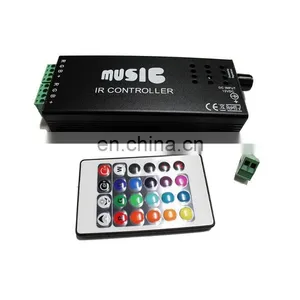 DC12-24V 24 Keys Music Controller IR Remote RGB Controller Sound Sensitive for 5050 3528 Led Strip Light Lamp thumbnail-6