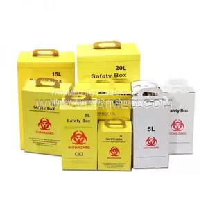Medical Waste Collection Safety Boxes 5.0l Cardboard Sharps Container Medical Waste Safety Boxes Supplies thumbnail-3