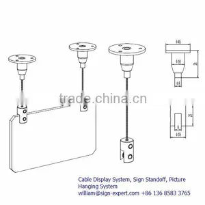 Cable Hanging Display Suspension Wire Sign Holder thumbnail-2