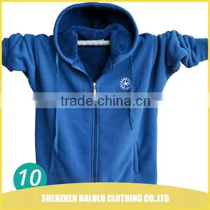 Hot Selling Anti-wrinkle Men Stylish Hoodie Jersey Fleec Jacket With 65% Cotton 35% Polyster thumbnail-6