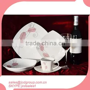 2015 30pcs Fine Square Shaped New Design Porcelain Dinner Set With Decal Printing thumbnail-2