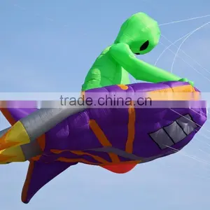 Outdoor Promotion Activity Inflatable Alien Kite With Airship for Sale thumbnail-1