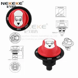 NEKEKE 50V 50A CONT 75A On/Off Battery Switch for Car Boat Truck thumbnail-5