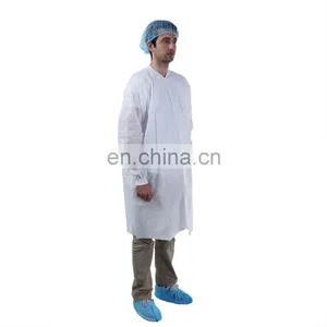 Breathable Comfortable Nonwoven Disposable Laboratory Coats thumbnail-3