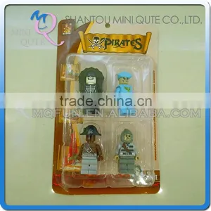 Mini Qute 4pcs/lot Intellect Boy Collection Models Robbers Pirate Action Figure Plastic Building Block Educational Toy NO.27792B thumbnail-1