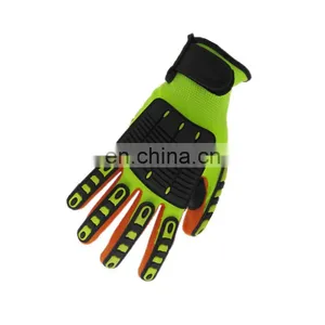 Construction Oilfield Double Nitrile TPR Hand Gloves Protective Cut Resistant Working Safety Mechanic Impact Gloves thumbnail-2