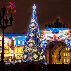 Factory Customized Large LED Lighted Christmas Decoration PVC Artificial Christmas Tree Giant Outdoor Commercial Lighted thumbnail-3