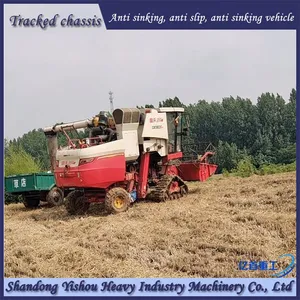Customized Modification of Rubber Track Wheel Wheat Harvester With Strong Off-road Performance thumbnail-1