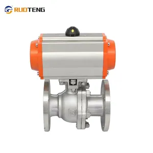 [Ruoteng] DIN/API/JIS 2PC Flange& Threaded Ball Valves Stainless Steel Ball Valve Floating& Trunnion Ball Valve Pneumatic/ Electric CF8 Ball Valve thumbnail-3