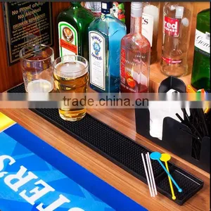 Promotional Custom Logo Soft and Durale PVC Rubber Drip Rail Bar Mat thumbnail-1
