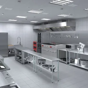 Stainless Steel Workbench, Suitable for Kitchen Food Preparation, Applicable to Commercial and Residential Use. thumbnail-2