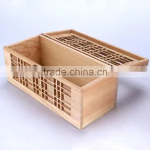 New Style Luxury High Quality Wedding Invitation Fancy Wooden Gift Box Wholesale Hollow Gift Box Packaging thumbnail-3