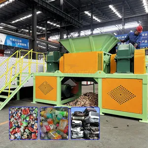 Automatic Double Shaft Metal Shredder Tin Can Shredding Machine Scrap Aluminum Crushing Equipment Shredding Machine EPC thumbnail-1