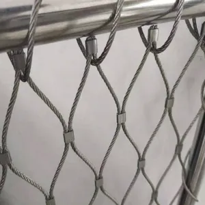 304 Stainless Steel Cable Net, Factory Direct, 2mm Wire, 40x40mm Mesh, Free Sample Available thumbnail-4