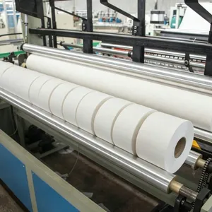 Bathroom Big Toilet Tissue Making Machine Cost,Automatic Maxi Rolls Toilet Paper Cutting and Rewinding Machine thumbnail-1