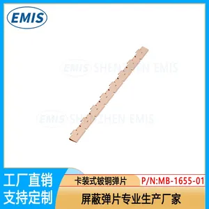 EMI Becu Spring Clip-on Perpendicular Grounding Strip EMI Communication Shielding Strips thumbnail-3