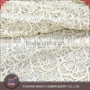 Fashion Lowest Price Wholesale 100% Golden Yarn Embroidery Designs Ladies Tops Gold Lace Fabric Quality Choice thumbnail-3
