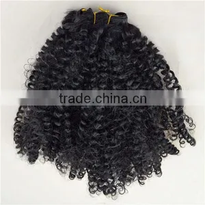Mongolian Hair Natural Afro Style Hair Extension Afro Kinky Human Hair Can Dye thumbnail-6