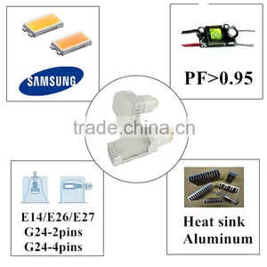 Base E14/E26/E27/G24 9w Ledhigh Luminous Lamp Replace 26w Cfl Plc 4pin Led G24 Lamp thumbnail-5