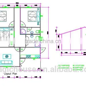 2016 Hot Sale Certificated Light Steel Structure Villa/residential Home Plan/four Bedroom House With Rainshed thumbnail-3