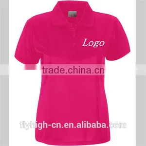 Polo Neck Logo Embroidered Women T Shirts thumbnail-1