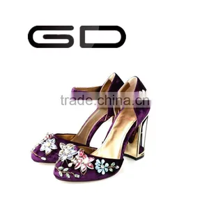 Hot Sale Summer Pointed Rhinestone High Heel Sandals for Woman thumbnail-3