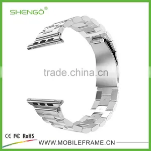 Stainless Steel Metal Strap Watch Band for Apple Watch With Band Adapter thumbnail-4