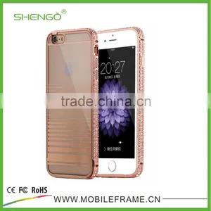 2015 New Design Pc Cover Phone Case With Diamond Metal Bumper thumbnail-4