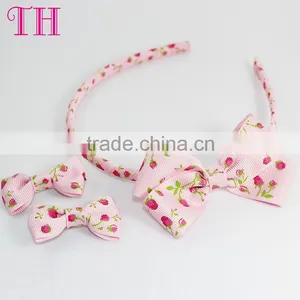 Fancy Hair Accessories Girls Hair Accessories Good Quality Kid Fancy Hair Bands Grosgrain Elastic Bow Headband Wholesaler thumbnail-6