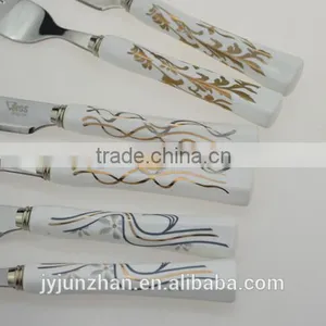Fruit Fork Knife Sets With High Mirror Polish and Ceramic Handle thumbnail-2