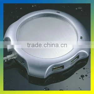 PS-H901 USB Tea Coffee Cup Mug Warmer Heater Pad With 4 Port USB Hub thumbnail-1