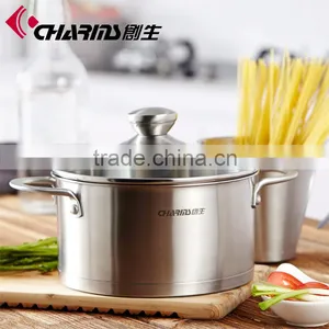 Induction Cookware Stainless Steel Stockpot With Cover thumbnail-1