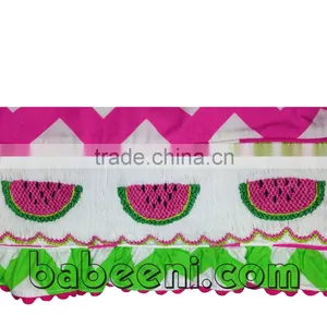 Nice Watermelon Hand Smocked Swimsuits for Girl thumbnail-3