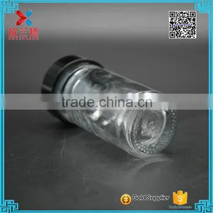 Empty Mini Glass Bottle Wholesale for Medicine Bottle Industry With Black Cap thumbnail-2