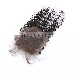 7a Brazilian Kinky Curly Closure Human Hair Lace Brazilian Curly Virgin Hair Wet And Wavy Closure Brazillian Curly Lace Closure thumbnail-1