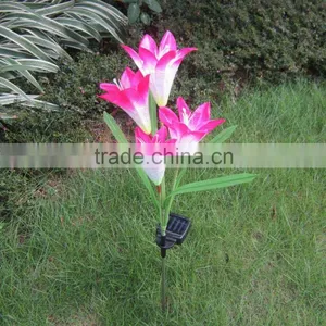 Solar Power Lily Flower LED Light Garden Yard Lawn View Lamp Free Shipping thumbnail-2